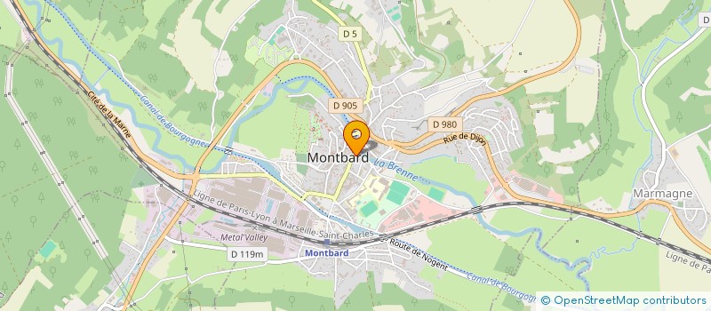 localisation de l'entreprise MADAME ELINOR JEANVOINE  MONTBARD