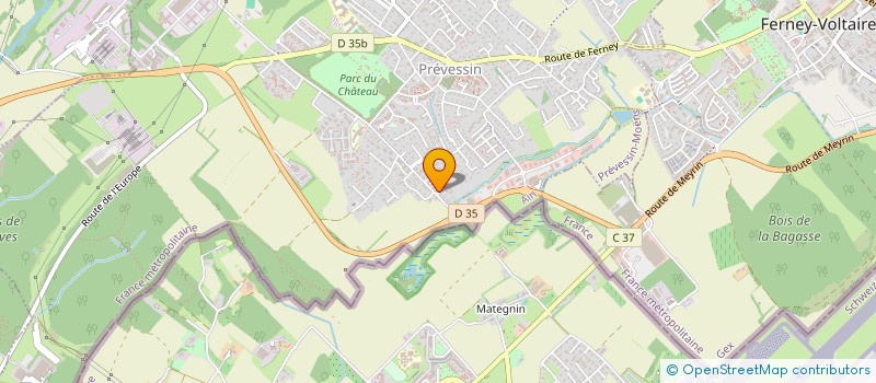 localisation de l'entreprise MADAME ELIS GILE  PREVESSIN-MOENS