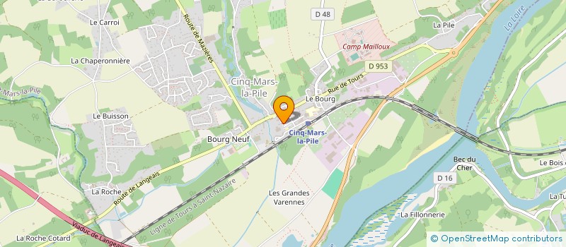 localisation de l'entreprise MADAME ELISA AMPERE  CINQ-MARS-LA-PILE