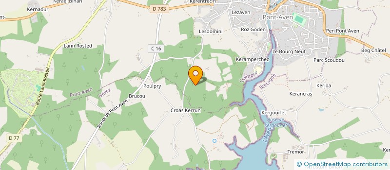 localisation de l'entreprise MADAME ELISA BOUVAIS DELAFLEUR  PONT AVEN