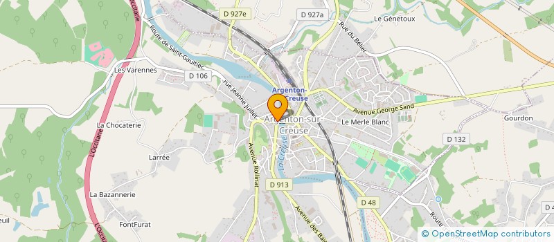 localisation de l'entreprise MADAME ELISA BOUVIER à ARGENTON-SUR-CREUSE
