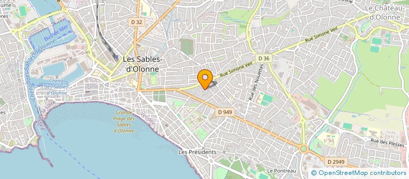 localisation de l'entreprise MADAME ELISA DROUIN à LES SABLES D'OLONNE