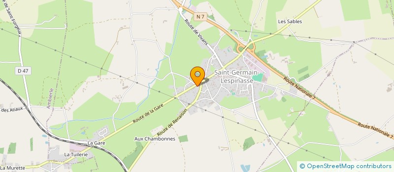 localisation de l'entreprise MADAME ELISA GONCALVES  SAINT-GERMAIN-LESPINASSE