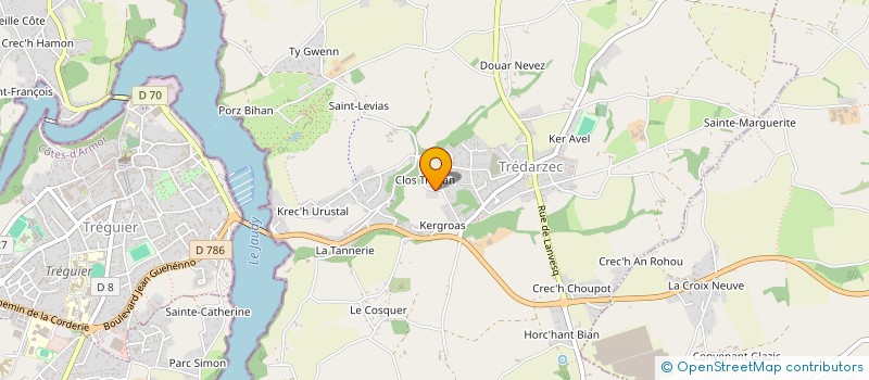 localisation de l'entreprise MADAME ELISA LE CARVENNEC  TREDARZEC