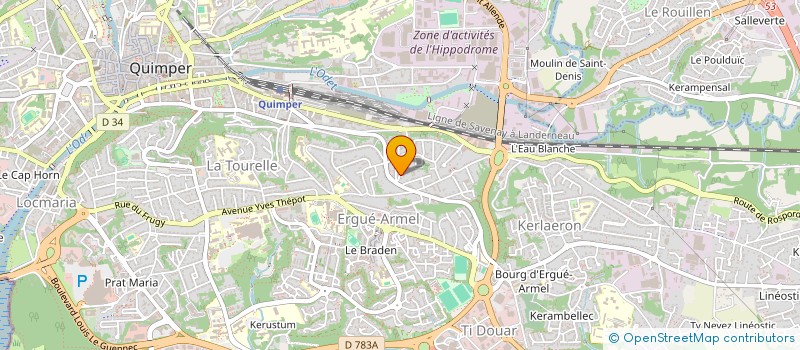 localisation de l'entreprise MADAME ELISA LE DORTZ à QUIMPER