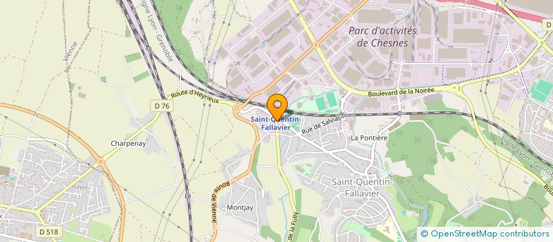 localisation de l'entreprise MADAME ELISA MINET à SAINT-QUENTIN-FALLAVIER