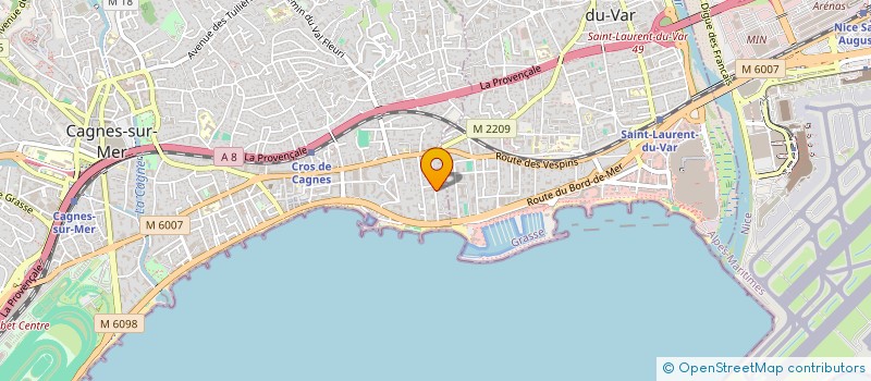 localisation de l'entreprise MADAME ELISA PERRON à CAGNES-SUR-MER