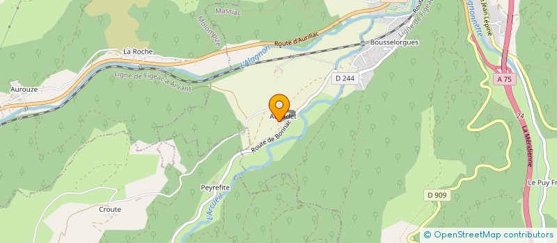 localisation de l'entreprise MADAME ELISA PROLHAC à MASSIAC