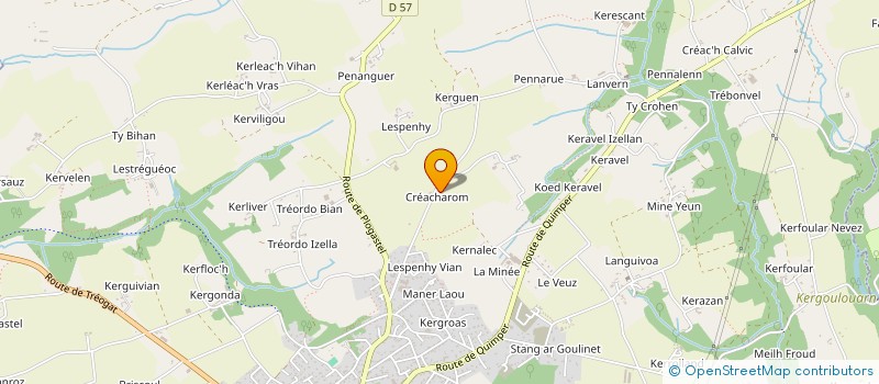 localisation de l'entreprise MADAME ELISA PRUVOST  PLONEOUR LANVERN