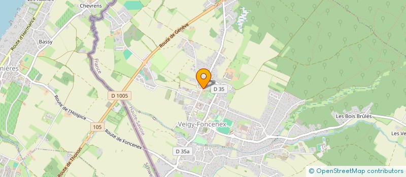 localisation de l'entreprise MADAME ELISABET KARLSSON  VEIGY-FONCENEX