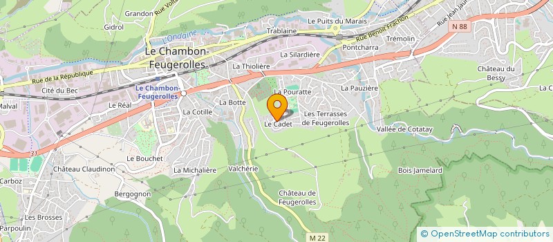 localisation de l'entreprise MADAME ELISABETH ALVERGNAS  LE CHAMBON-FEUGEROLLES