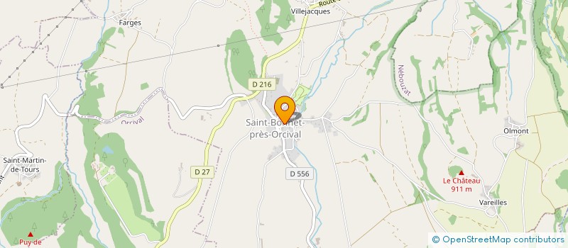 localisation de l'entreprise MADAME ELISABETH BEAUDONNAT  ORCIVAL