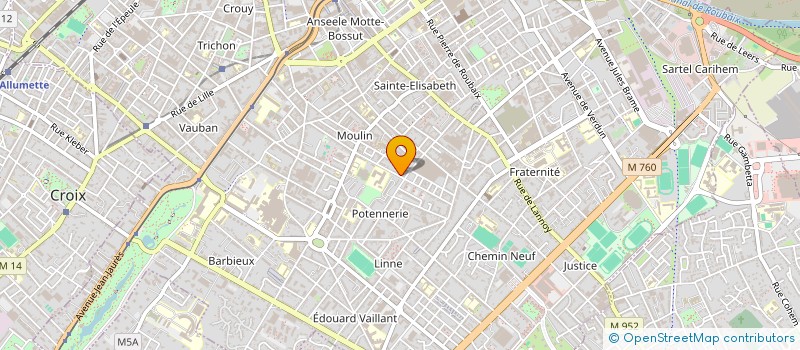 localisation de l'entreprise MADAME ELISABETH BEAUGRAND à ROUBAIX
