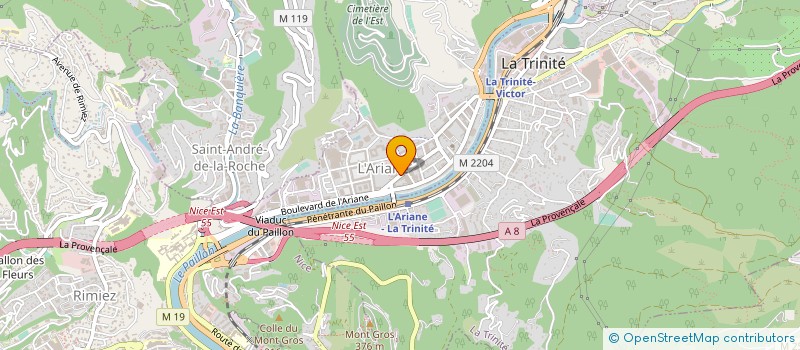 localisation de l'entreprise MADAME ELISABETH BERGOUGNOUX à NICE