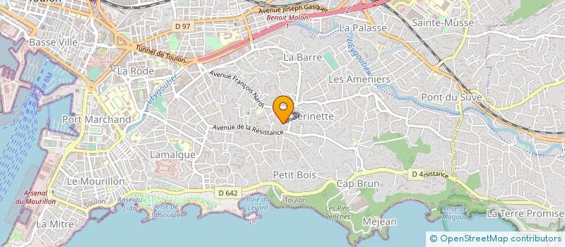 localisation de l'entreprise MADAME ELISABETH BERNE à TOULON