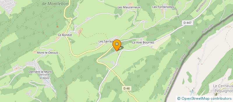 localisation de l'entreprise MADAME ELISABETH BOBILLIER-CHAUMONT à MONTLEBON
