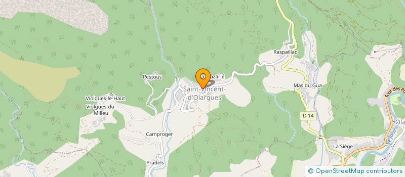 localisation de l'entreprise MADAME ELISABETH CANNAC à SAINT VINCENT D'OLARGUES