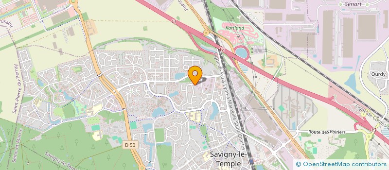 localisation de l'entreprise MADAME ELISABETH CECCHINI  SAVIGNY-LE-TEMPLE