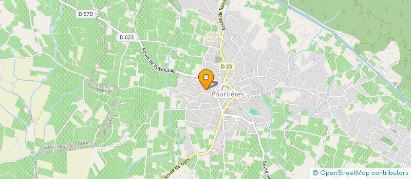 localisation de l'entreprise MADAME ELISABETH CHAGNY  POURRIERES