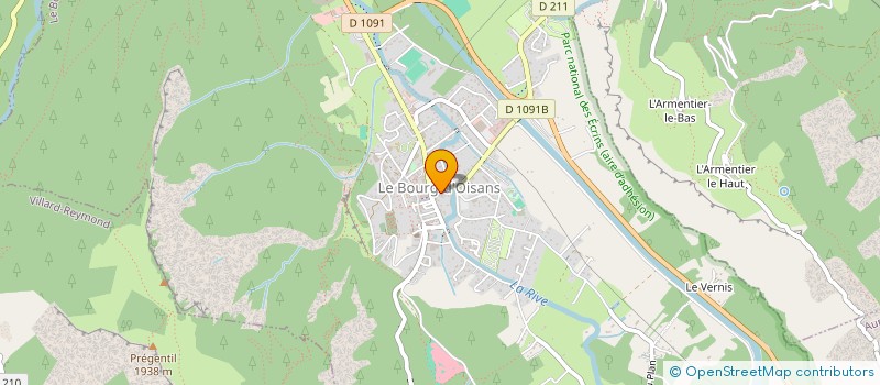 localisation de l'entreprise MADAME ELISABETH CHARRETIER  LE BOURG-D'OISANS