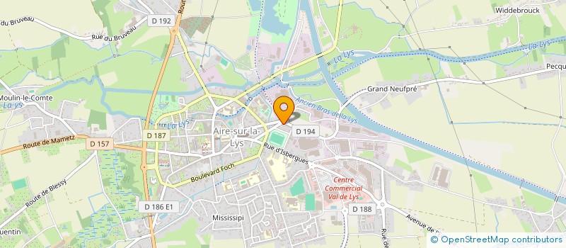 localisation de l'entreprise MADAME ELISABETH COLLE  AIRE-SUR-LA-LYS