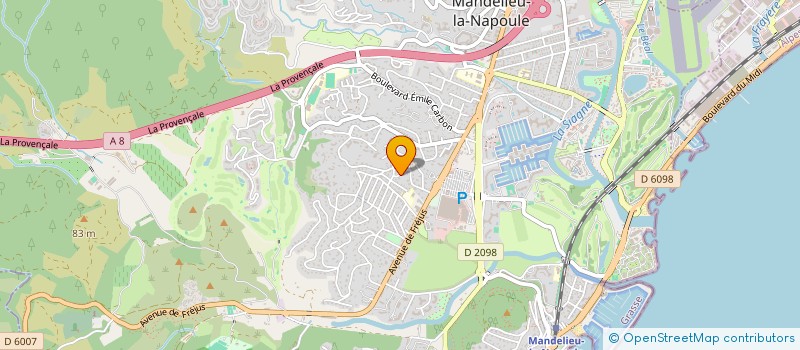 localisation de l'entreprise MADAME ELISABETH CREDEVILLE à MANDELIEU-LA-NAPOULE