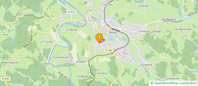 localisation de l'entreprise MADAME ELISABETH CUFFEL  TENCE