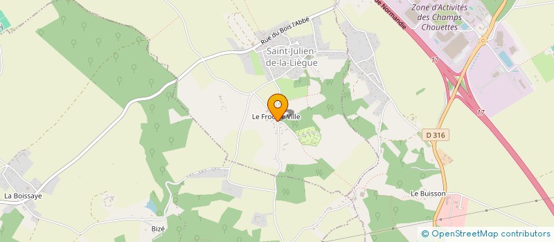 localisation de l'entreprise MADAME ELISABETH CUVIER  SAINT-JULIEN-DE-LA-LIEGUE