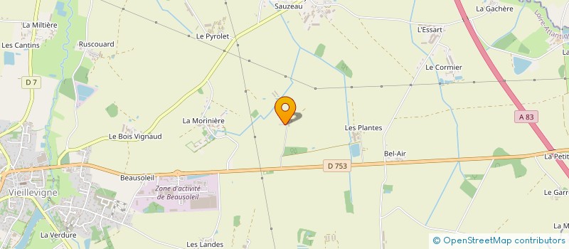localisation de l'entreprise MADAME ELISABETH DECELLE à VIEILLEVIGNE