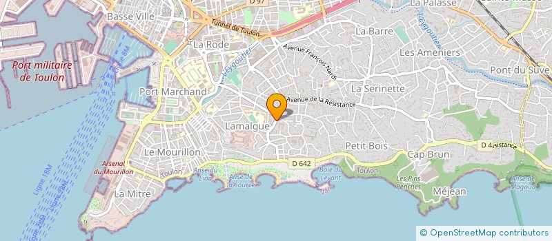 localisation de l'entreprise MADAME ELISABETH DELBOS à TOULON