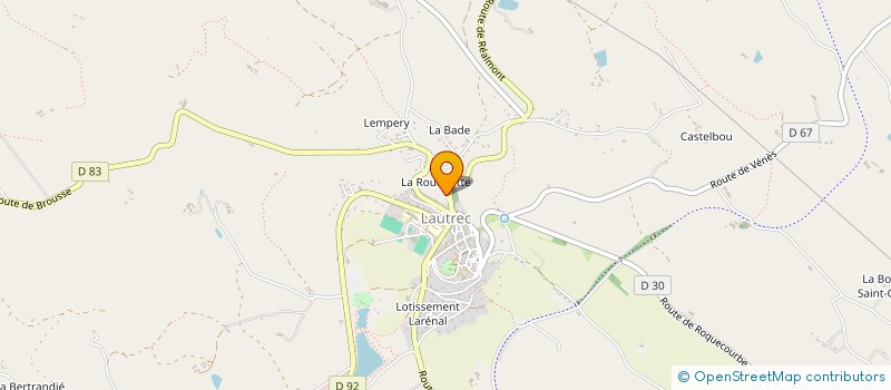 localisation de l'entreprise MADAME ELISABETH DELETANG  LAUTREC