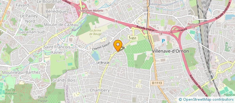 localisation de l'entreprise MADAME ELISABETH DELHOMMEAU  VILLENAVE-D'ORNON