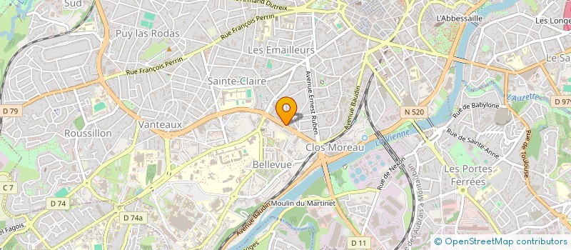 localisation de l'entreprise MADAME ELISABETH DESCHAMPS à LIMOGES