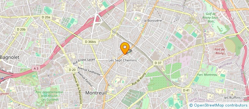 localisation de l'entreprise MADAME ELISABETH DUMAS  MONTREUIL