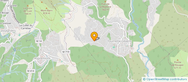 localisation de l'entreprise MADAME ELISABETH FRANCOIS  TOURRETTE-LEVENS