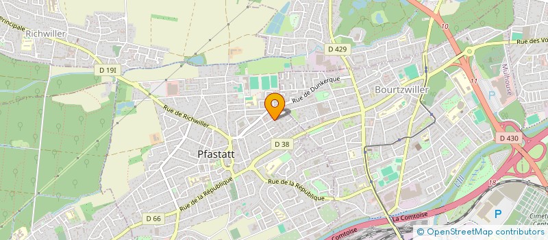 localisation de l'entreprise MADAME ELISABETH FRATTINGER  PFASTATT