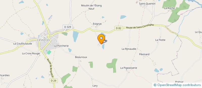 localisation de l'entreprise MADAME ELISABETH GARAUD  BRIGUEUIL