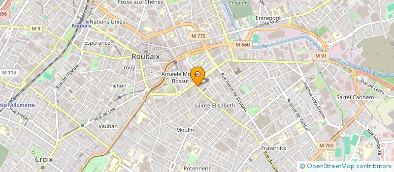 localisation de l'entreprise MADAME ELISABETH GAUTIER à ROUBAIX