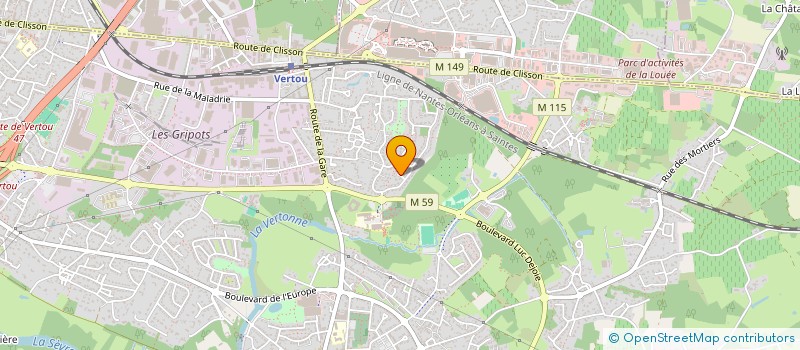 localisation de l'entreprise MADAME ELISABETH GUILLET  VERTOU