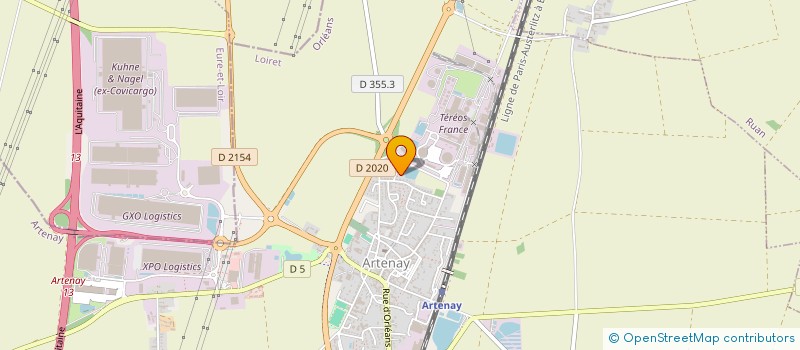 localisation de l'entreprise MADAME ELISABETH HACQUARD à ARTENAY