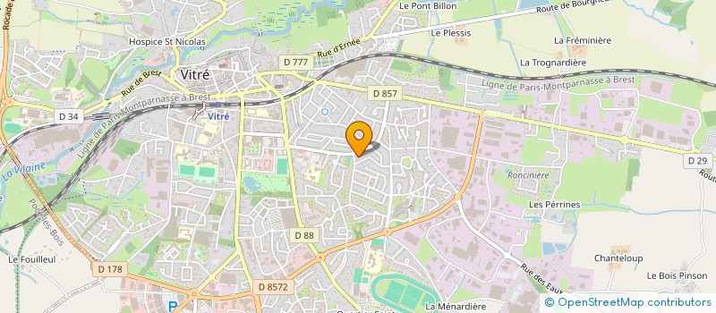 localisation de l'entreprise MADAME ELISABETH HASLE  VITRE