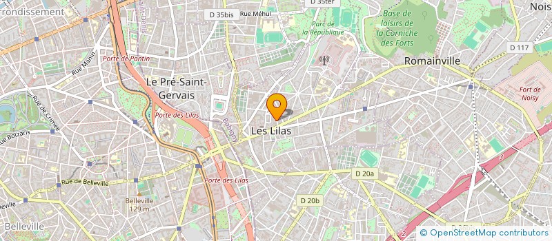 localisation de l'entreprise MADAME ELISABETH HIRSCH  LES LILAS