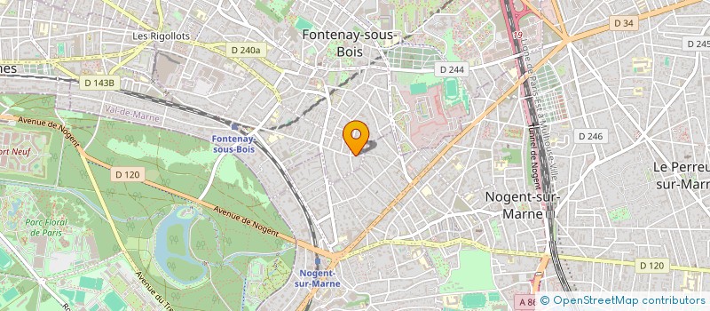 localisation de l'entreprise MADAME ELISABETH HUCH à FONTENAY-SOUS-BOIS