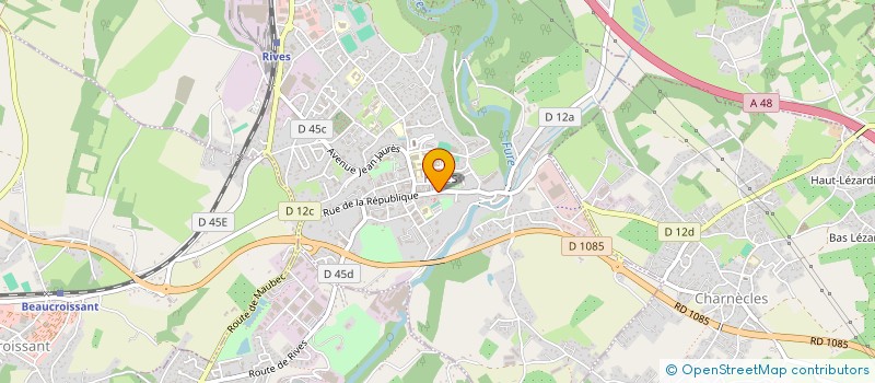 localisation de l'entreprise MADAME ELISABETH JACQUIER  RIVES