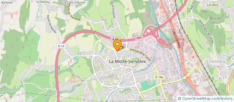 localisation de l'entreprise MADAME ELISABETH LACOMERE  LA MOTTE-SERVOLEX