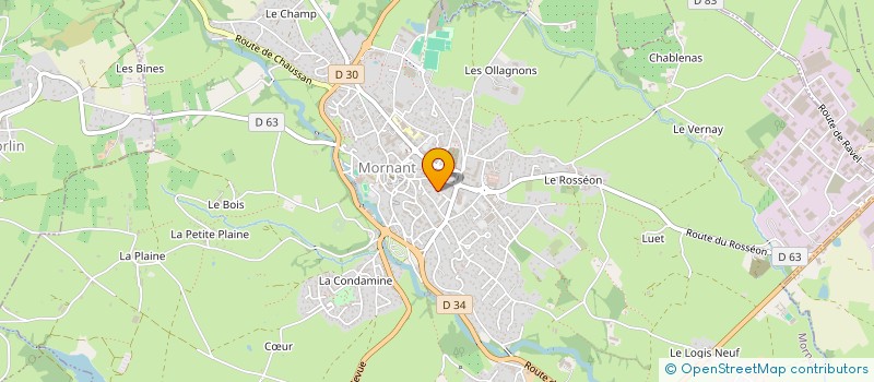 localisation de l'entreprise MADAME ELISABETH LAFOND  MORNANT