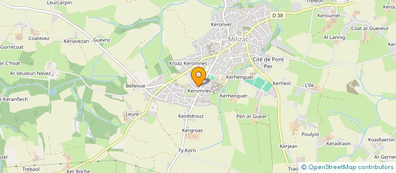 localisation de l'entreprise MADAME ELISABETH LE BRIS  MILIZAC-GUIPRONVEL