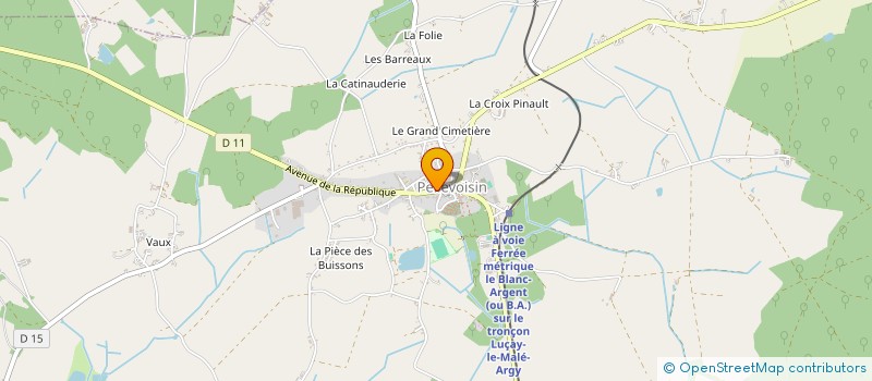localisation de l'entreprise MADAME ELISABETH LEBRUN à PELLEVOISIN