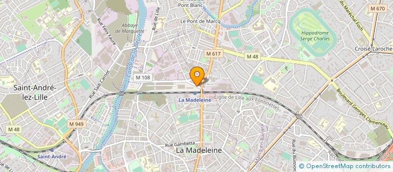 localisation de l'entreprise MADAME ELISABETH LOOSEN à LA MADELEINE
