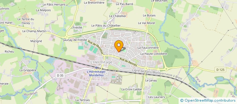localisation de l'entreprise MADAME ELISABETH LOTTIN à L'HERMITAGE